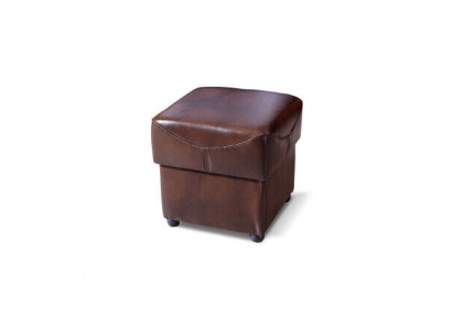 XXL Footstool Club Decor Lounge Stool Leather Fabric Ottoman Designer Pouf